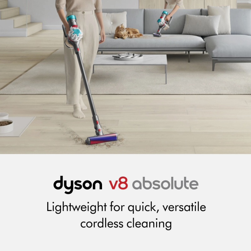 Dyson V8 Absolute Cordless Vacuum | Silver/Nickel